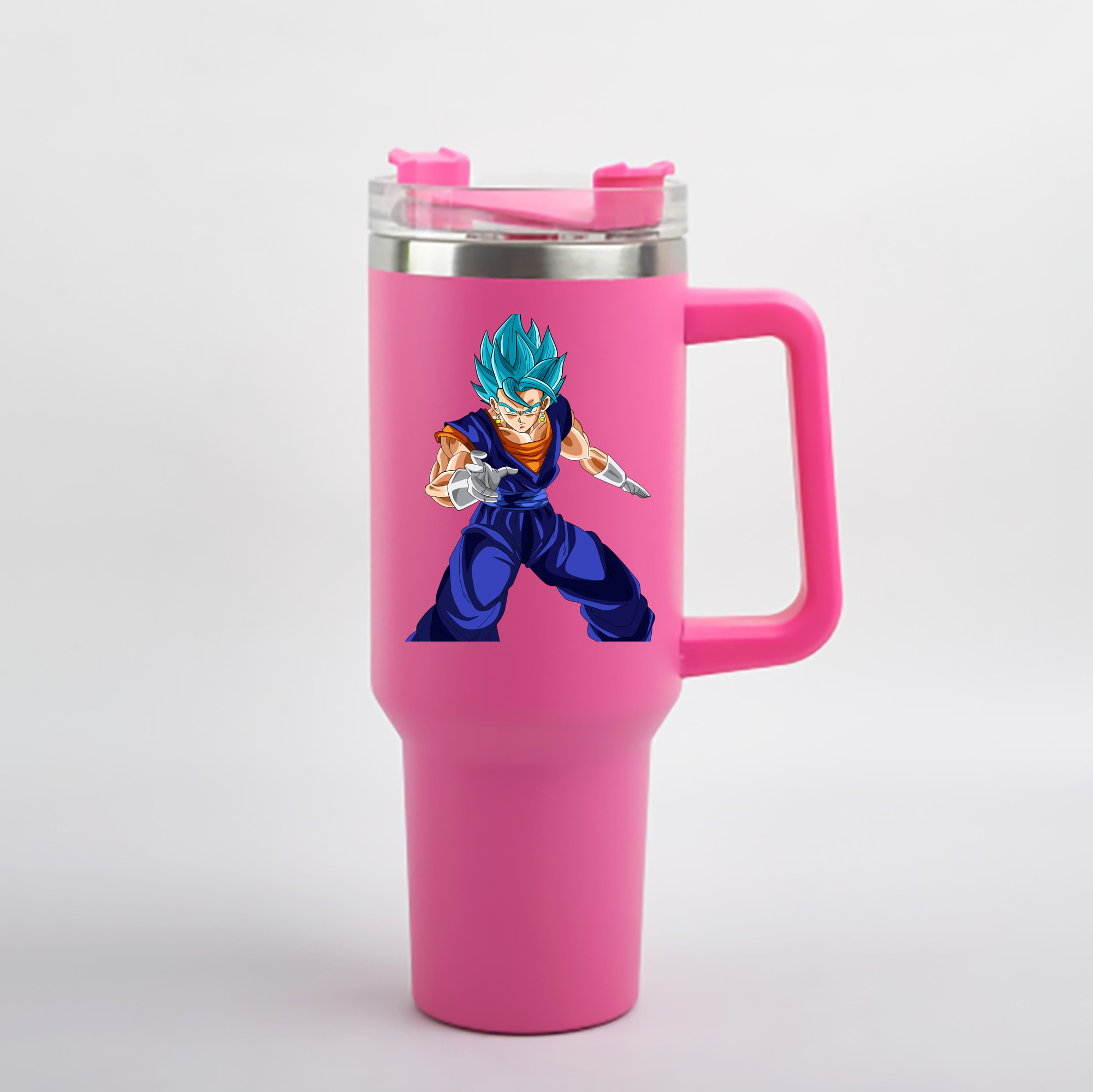 （画像用） ドラゴンボール ベジット DRAGON BALL Vegetto 1200mL車用タンブラー - クリスタルステッカー（プラスチックストロー付き）